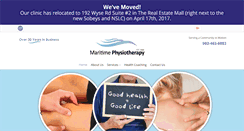 Desktop Screenshot of maritimephysio.ca
