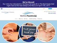 Tablet Screenshot of maritimephysio.ca